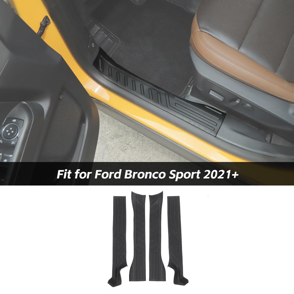Door Sill Guard Scuff Plate Protect Covers Kit For Ford Bronco Sport 2021+ Accessories | CheroCar