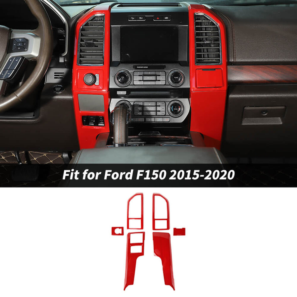 For Ford 2015-2020 F150 & 2017-2022 F250 F350 6 x Central Control Panel Cover Trim Frame