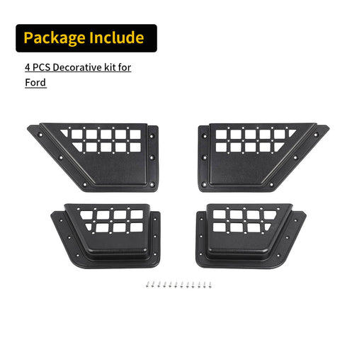 For 2021+ Ford Bronco Interior Front & Rear Door Mesh Storage Box