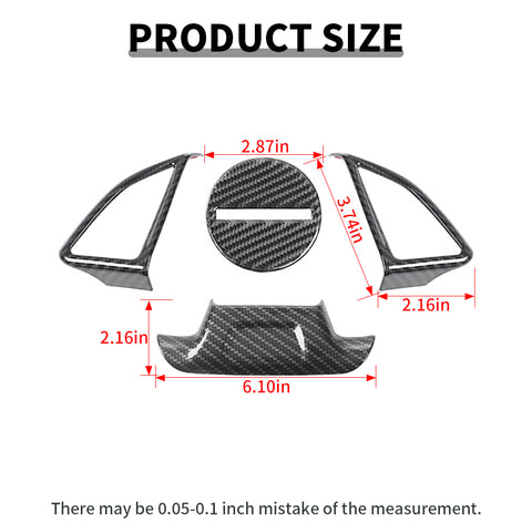 For 2017+ Chevy Camaro 4 x Car Steering Wheel Decor Frame Trim Cover