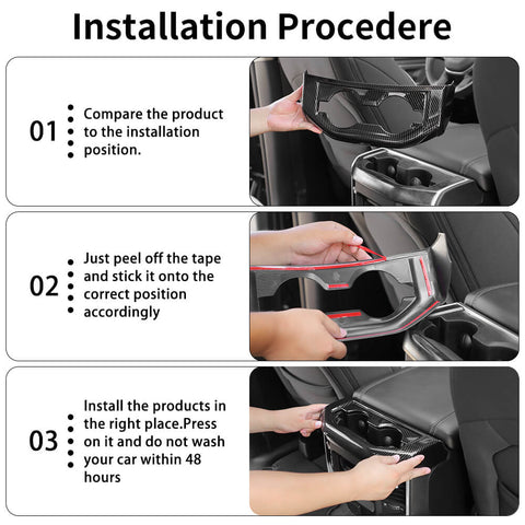 For 2018+ Dodge Ram Rear Row Cup Holder Panel Cover Trim