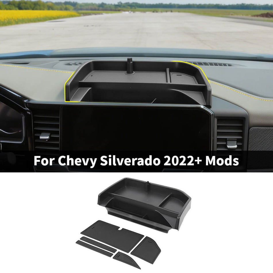 For 2022+ Chevy Silverado Dashboard Center Console Storage Box Tray