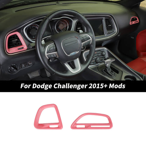 For 2015+ Dodge Challenger Dashboard Side Air Vent Outlet Cover Trim