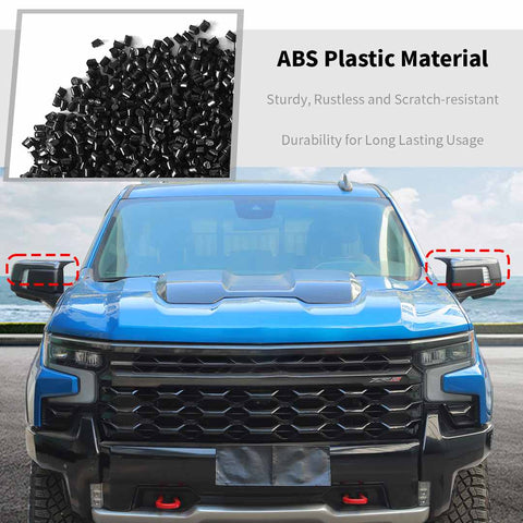 For 2019+ GMC Sierra 1500  Side Rearview Mirror Cap Cover Trim Ox Horn