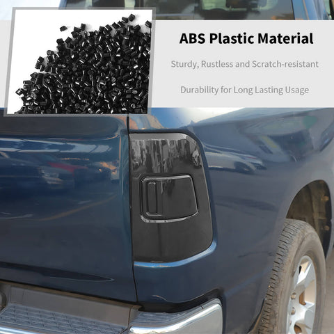 For 2018+ Dodge RAM Smoked Black Rear Tail Light Lamp Trim Cover