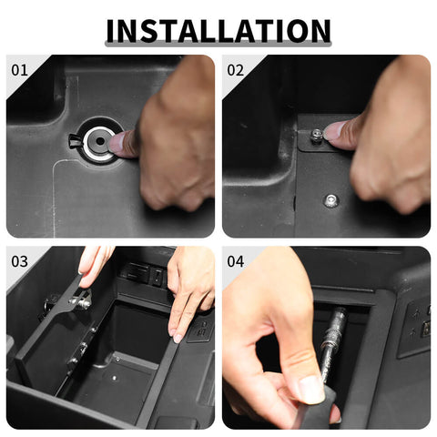 For 2022+ Chevy Silverado/GMC Sierra Center Console Armrest Interior Safe Box
