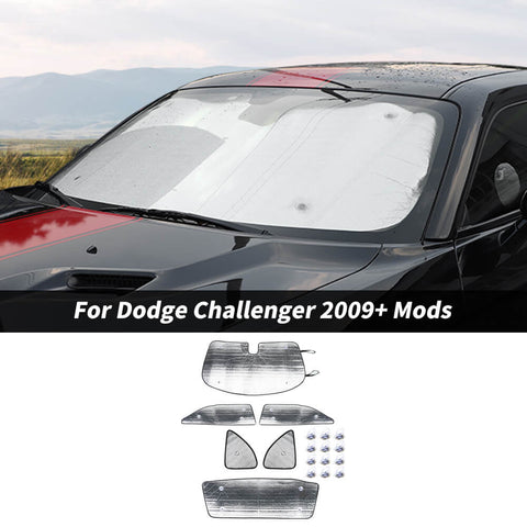 For 2009-2014 Dodge Challenger Car Window Sunshade Visors Full Set UV Block Cover