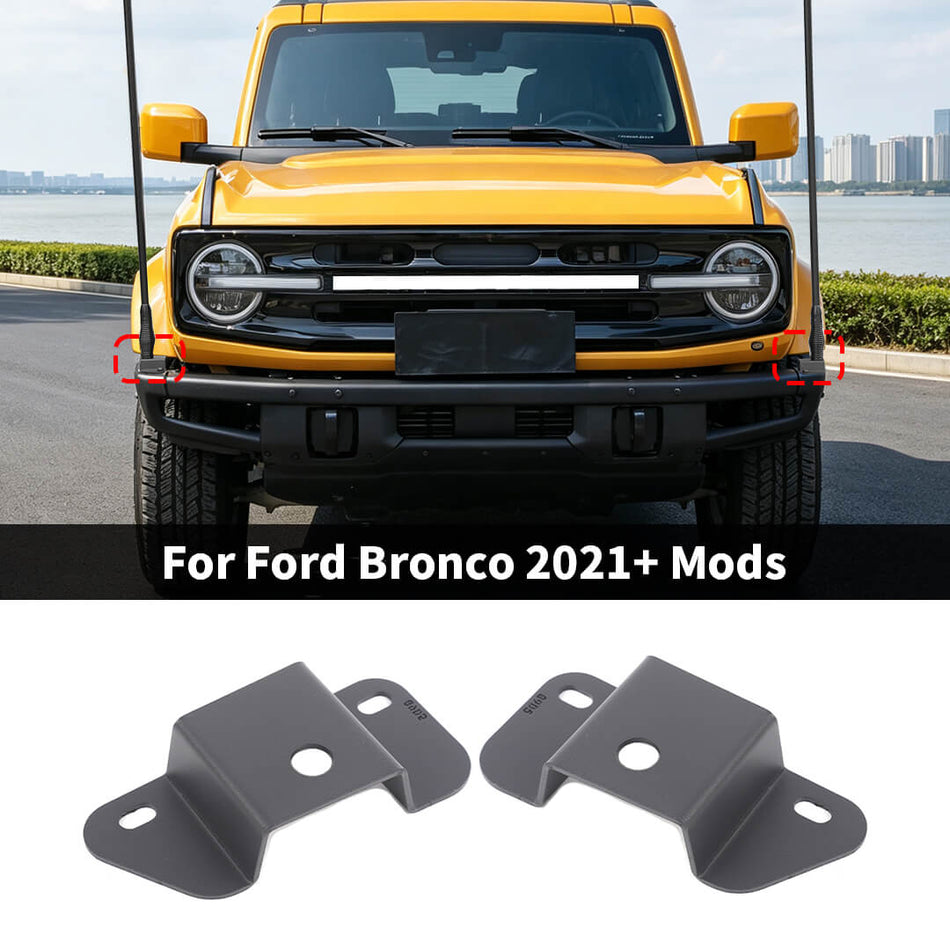 For 2021+ Ford Bronco Front Bumper Side Antenna Mount Support Bracket Holder