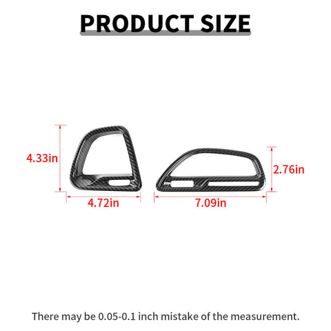 For 2015+ Dodge Challenger Dashboard Side Air Vent Outlet Cover Trim