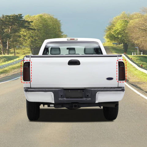 For 2024+ Ford F150 Tail Light Taillight Rear Light Garnish Cover Trim   Blackened(SmokedBlack)