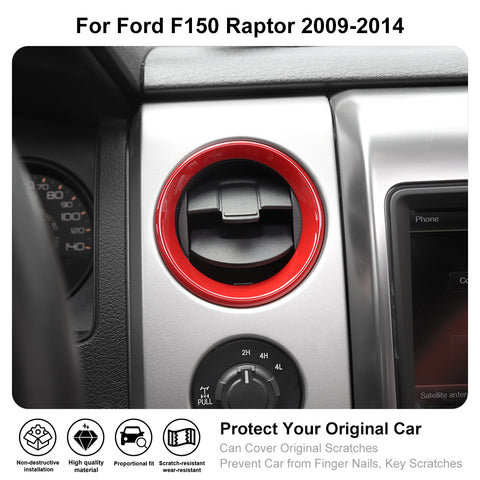 Interior Air Vent Outlet Frame Cover Trim Ring For 2009-2014 Ford F150｜CheroCar