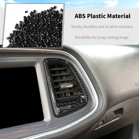 For 2015+ Dodge Challenger Dashboard Center Air Vent Outlet Cover Trim