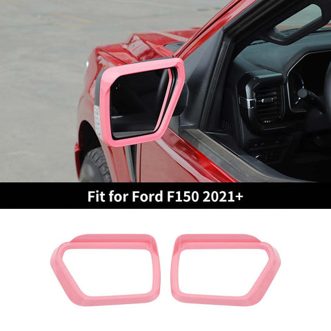 For 2021+ Ford F150 Door Side Rearview Mirror Rain Eyebrow Trim Cover Frame