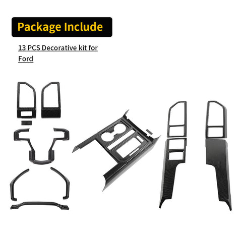 For 2015-2020 Ford F150 Interior Center Console Gear Shift Trim Cover Kit