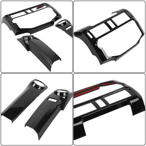 For 2010-2019 Toyota 4Runner Central Navigation Panel Air Conditioner Cover Trim