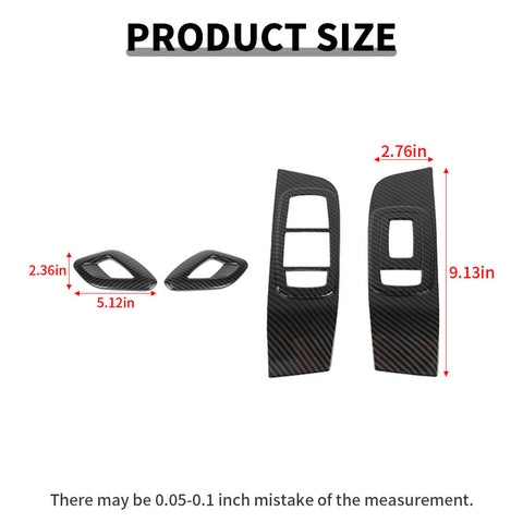 For 2015+ Dodge Challenger Car Inner Door Handle Window Switch Panel Trim Cover