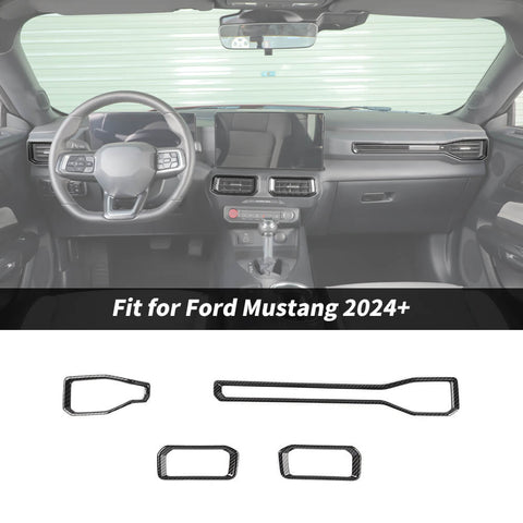 For 2024+ Ford Mustang 4 x Car Center Console Air Conditioning Vent Decor Cover Trim