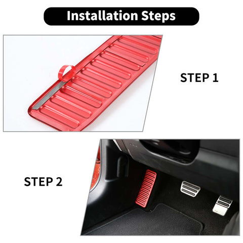 Inner Left Foot Rest Pedal Panel Decor Cover Trim For Ford Mustang 2015+ Accessories | CheroCar