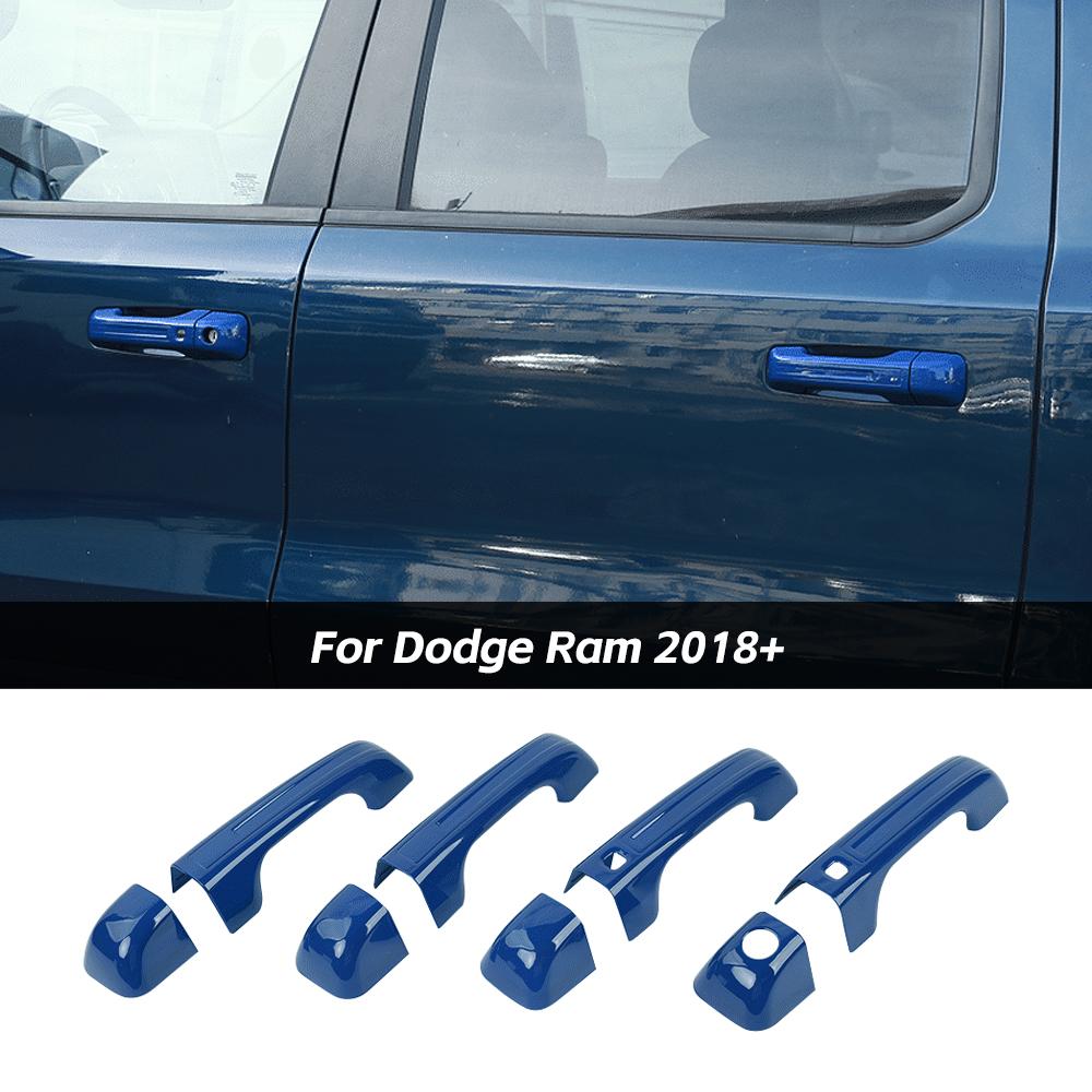 Exterior Door Handle Cover Inserts Handles For Dodge Ram 2018+ Premium Edition Blue Accessories | CheroCar