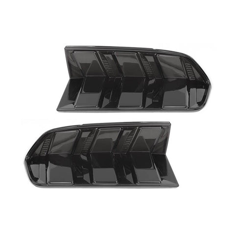 For 2024+ Ford Mustang Sides Rear Tail Light Trim Overlay Bezel Smoked Black