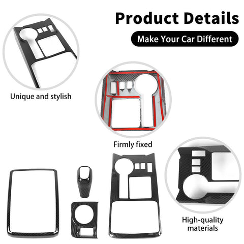 For 2010-2023 Toyota 4Runner TRD Reading Light 4WD Panel Gear Shift Head Cover Trim Bezels