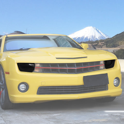 For 2010-2013 Chevy Camaro Smoket Black Front Headlight Taillight Panel Cover Trim Kit