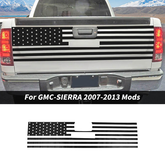 For 2007-2013 GMC Sierra Rear Cargo Trunk Door Tailgate Sticker Decal Trim US Flag