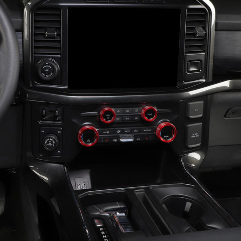 For 2021+ Ford F150 Interior Center Console Air Conditioner Audio Volume Switch Knob Trim