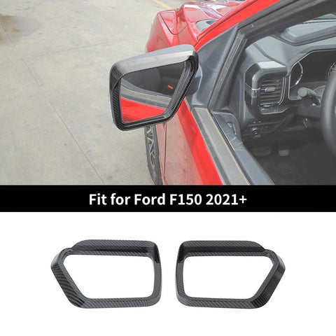 For 2021+ Ford F150 Door Side Rearview Mirror Rain Eyebrow Trim Cover Frame