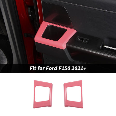 For 2021+ Ford F150 Rear Door Storage Compartment Trim Cover Decor Bezel