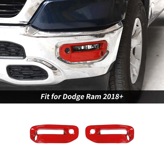 Car Front Fog Light Lamp Cover Trim Decor For Dodge RAM 1500 2018+ Accessories | CheroCar