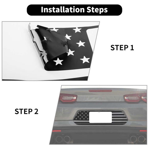 Rear License Plate Sticker Decal Cover For Chevy Camaro 2017+ US Flag Accessories | CheroCar