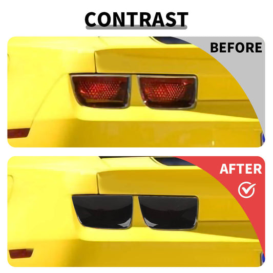 For 2010-2013 Chevy Camaro Smoket Black Front Headlight Taillight Panel Cover Trim Kit