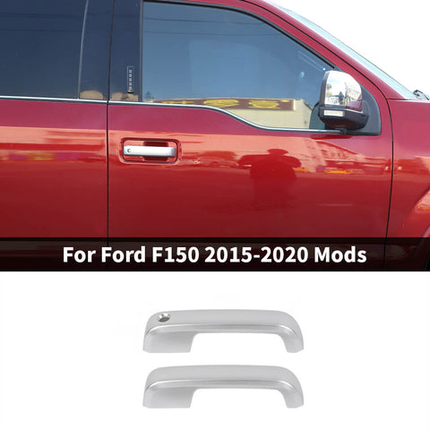 For 2015-2020 Ford F150 Exterior Car Door Handle Shell Cover Trim (2 pcs)