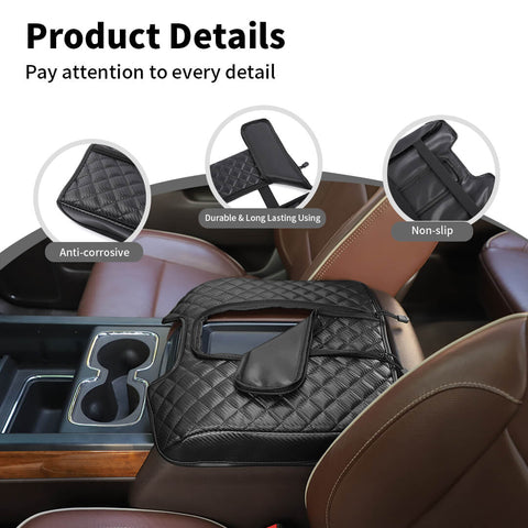 For 2014-2017 Chevy Silverado/GMC-SIERRA/Suburban/Tahoe/GMC-YUKON Interior Center Console Armrest Box Pad Trim Cover