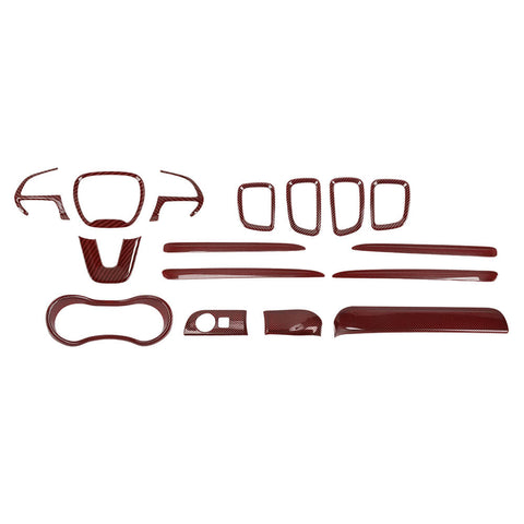 For 2014-2020 Dodge Durango Interior Center Console Dash Set Decor Cover Trims Kit