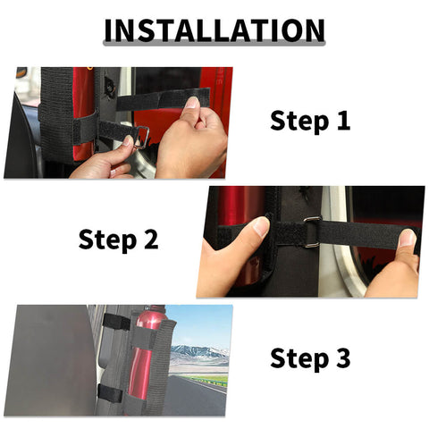 Fit for universal car Soft Top Rear Window Roll-Up Snap Straps