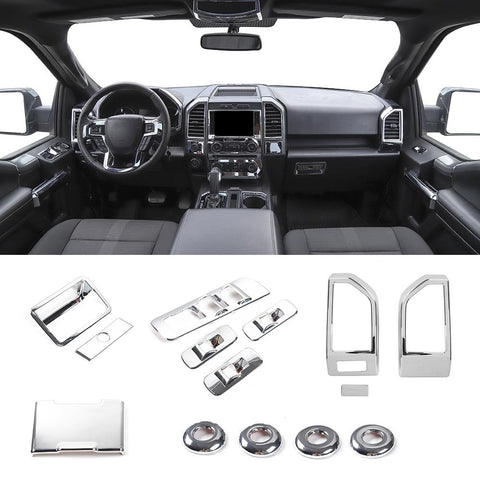 For 2015-2020 Ford F150 14PCS Interior Decor Trim Kit