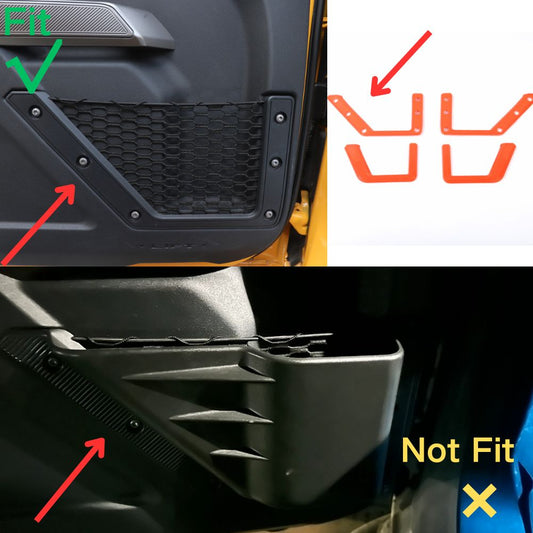 For 2021+ Ford Bronco 4-Door Interior Door Net Pocket Frame Trim
