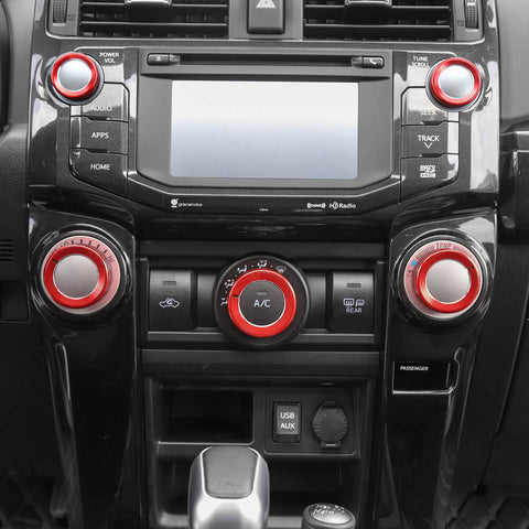 For 2010-2023 Toyota 4Runner Audio Air Conditioner Switch knob Bezel Rings