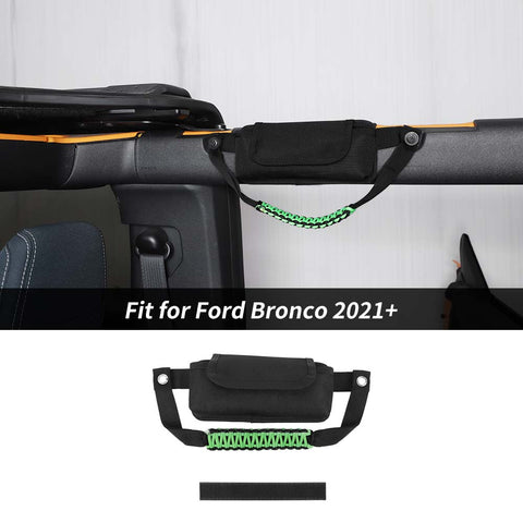 Rear Top Roll Bar Grab Handle Storage Bag Pocket For Ford Bronco 2021+ Accessories | CheroCar