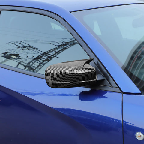 For 2010+ Dodge Charger Side Door Rearview Mirror Cover Shell Trim