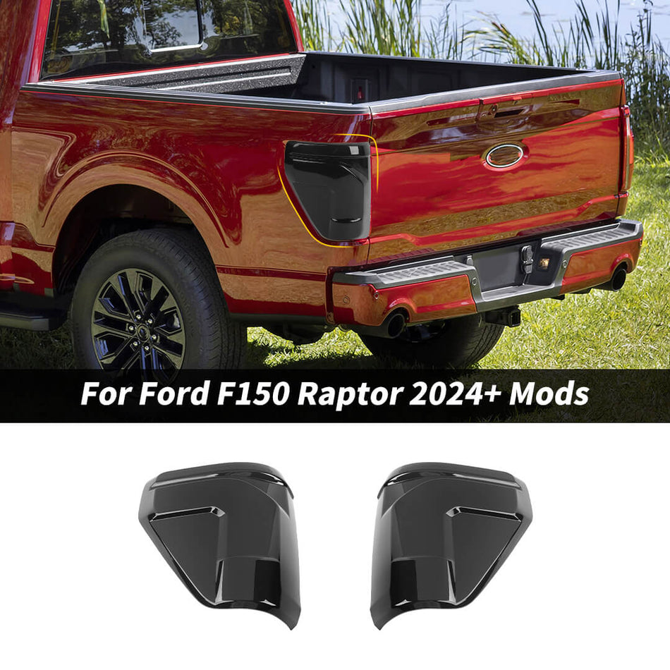For 2024+ Ford F150 Raptor Smoked Black Taillight Rear Lamp Cover Panel Cap Trim