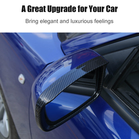 For 2011+ Dodge Charger light Green Rearview Mirror Rain Eyebrow Frame Trim