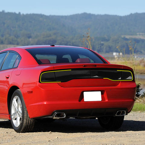 For 2011-2014 Dodge Charger Smoked Rear Taillight Backlight Lamp Decor Cover Trim