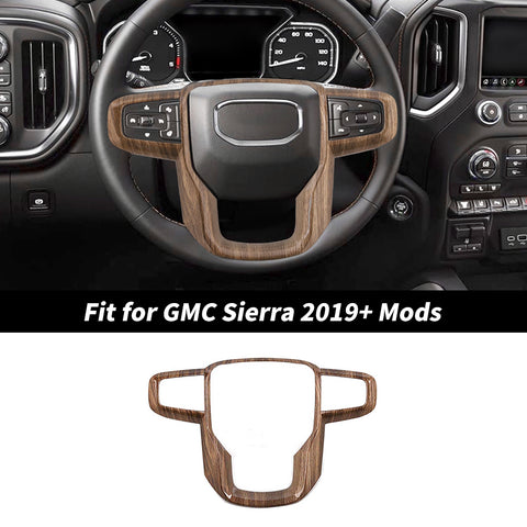 For 2019+ GMC Sierra Steering Wheel Trim Cover
