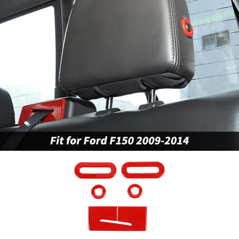 For 2009-2014 Ford F150 Raptor Headrest & Seat Belt Adjustment Cover Trim Decor