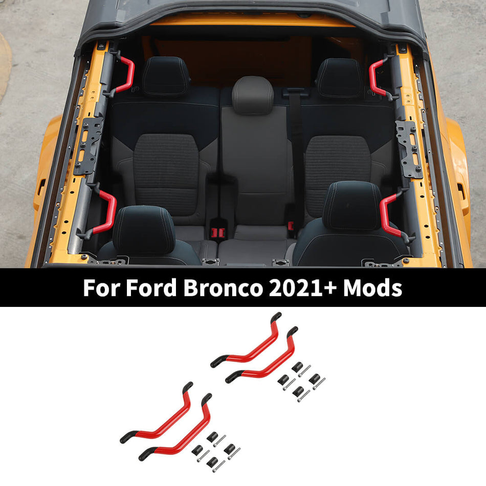 For 2021+ Ford Bronco Interior Front Rear Car Door Roof Roll Bar Grab Handles Grip Handles Accessories
