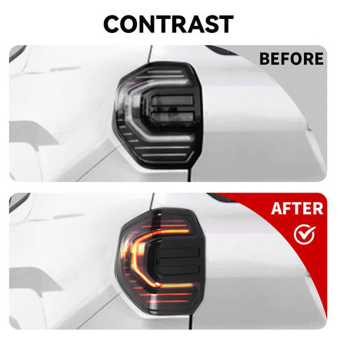 For 2024+ 4Runner Smoked Black Rear Taillight Lamp Cover Guard Trim