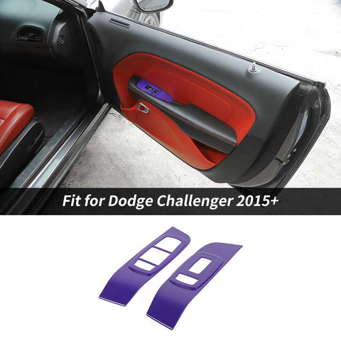 2x Window Lift Switch Panel Button Trim For Dodge Challenger 2015+ Accessories | CheroCar